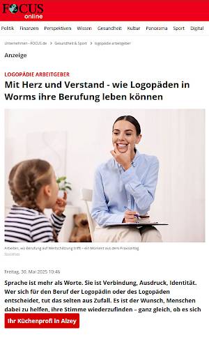 Advertorial Logopädie